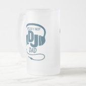 Tasse de bière bleue du meilleur papa du DJ du (Devant gauche)