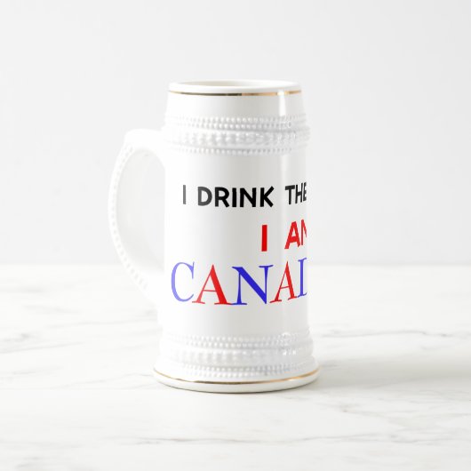 Tasse de bière canadienne de buveur (Devant gauche)
