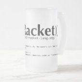 Tasse de bière de fantaisie de raquette (Devant droit)