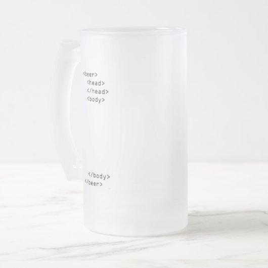 Tasse de bière de HTML (Devant gauche)