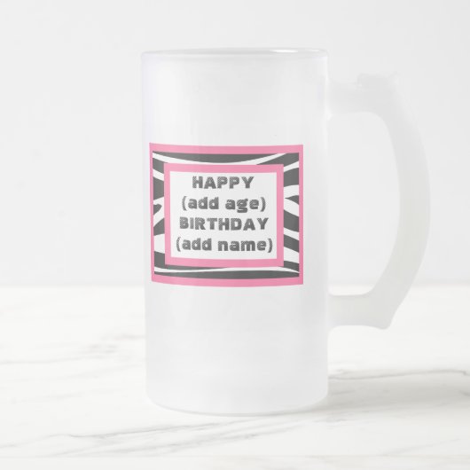 Tasse de bière de joyeux anniversaire d'impression (Droit)