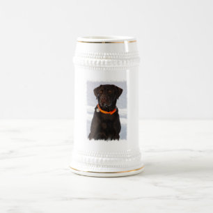 Tasse de bière de Labrador de chocolat