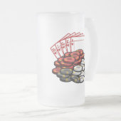 Tasse de bière de nuit de jeu de poker (Devant droit)