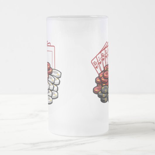 Tasse de bière de nuit de jeu de poker (Centre)
