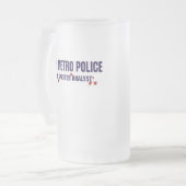 Tasse de bière de POLICE de MÉTRO de MIAMI (Devant gauche)