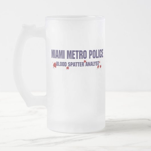 Tasse de bière de POLICE de MÉTRO de MIAMI (Gauche)