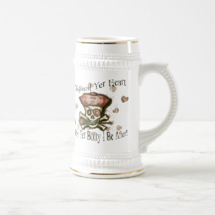 Tasse de bière de sépia de pirate de