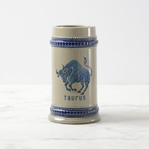 Tasse de bière d'horoscope de Taureau