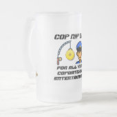 tasse de bière en verre dépoli "COP NIP 2.0" (Devant gauche)