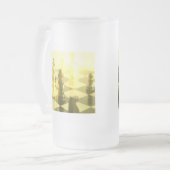 Tasse de bière en verre givré d'échiquier (Devant gauche)