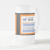 Tasse de bière faite sur commande de prescription (Devant droit)
