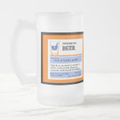 Tasse de bière faite sur commande de prescription (Gauche)