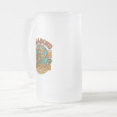 Tasse de bière givré avec logo (Devant gauche)
