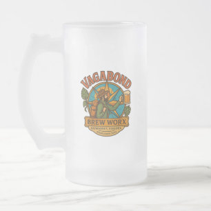 Tasse de bière givré avec logo