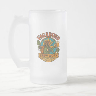 Tasse de bière givré avec logo