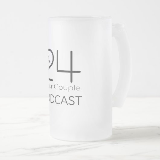 Tasse de bière givrée - blanc (Devant droit)