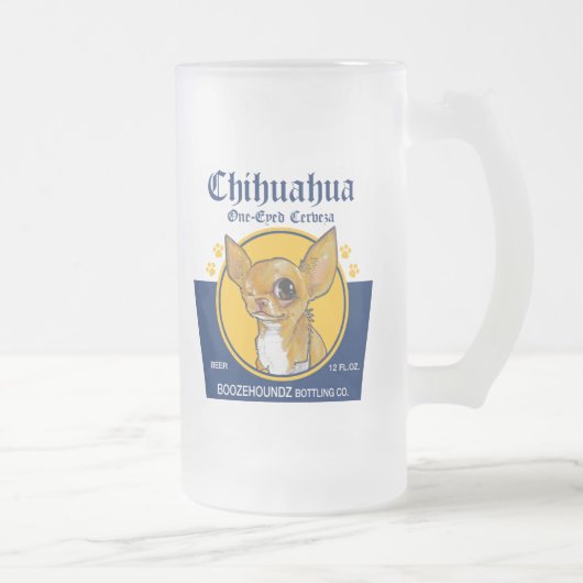 Tasse de bière givrée - chiwawa borgne Cerveza (Droit)