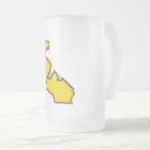 Tasse de bière givrée de symbole d'état d'ours de (Devant droit)