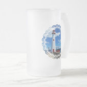 Tasse de bière givrée par art de phare (Devant droit)