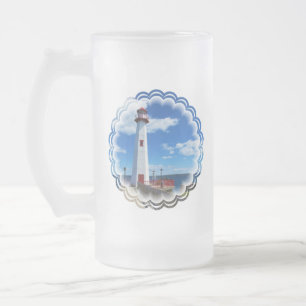Tasse de bière givrée par art de phare