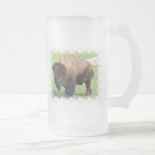 Tasse de bière givrée par bison nord-américain