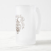 Tasse de bière givrée par emblème carmélite (Devant droit)