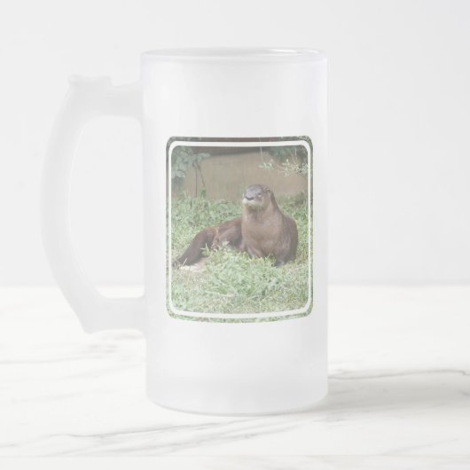 Tasse de bière givrée par loutre mignonne (Gauche)
