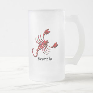Tasse de bière givrée par signe de Scorpion