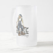 Tasse de bière humoristique de mécanique de singe (Devant gauche)