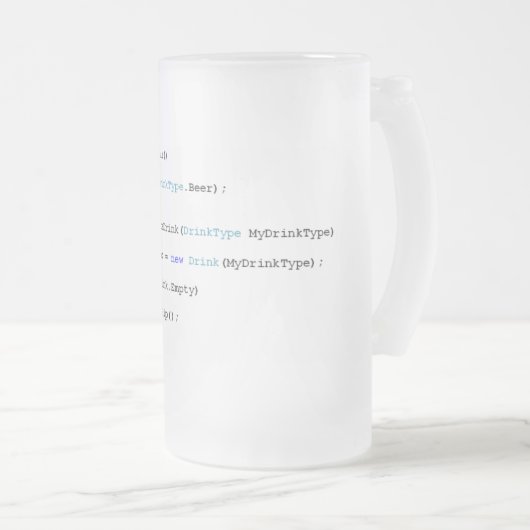 Tasse de bière pointue de programmeurs de C (Devant droit)