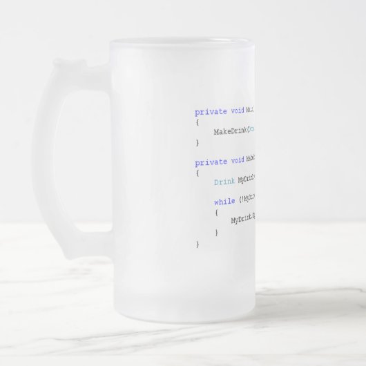 Tasse de bière pointue de programmeurs de C (Gauche)