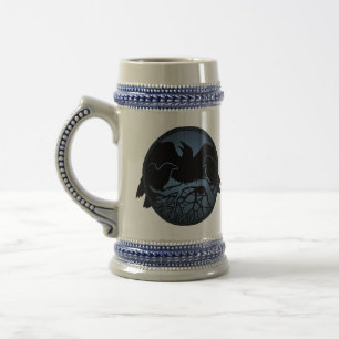 Tasse de bière sauvage d'oiseau de tasse d'art de