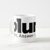 Tasse de blanc de Blurtit (Devant gauche)