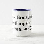 Tasse de blanc de la vie 15oz de Linux (Centre)