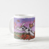 Tasse de blanc de l'automne 11oz de Fox de fil (Devant gauche)