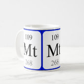 Tasse de blanc de l'élément 109 - Meitnerium (Devant gauche)