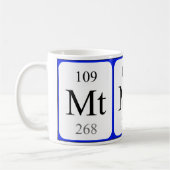 Tasse de blanc de l'élément 109 - Meitnerium (Gauche)