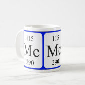 Tasse de blanc de l'élément 115 - Moscovium (Devant gauche)