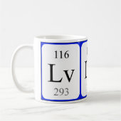 Tasse de blanc de l'élément 116 - Livermorium (Gauche)