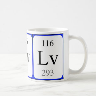 Tasse de blanc de l'élément 116 - Livermorium