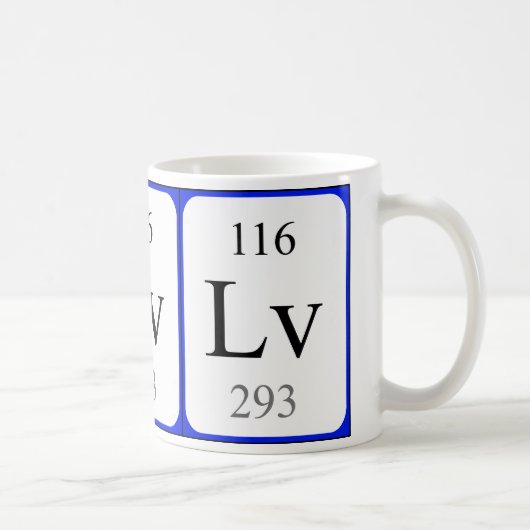 Tasse de blanc de l'élément 116 - Livermorium (Droite)