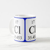 Tasse de blanc de l'élément 17 - chlore (Devant gauche)