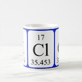Tasse de blanc de l'élément 17 - chlore (Centre)