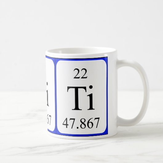 Tasse de blanc de l'élément 22 - titane (Droite)