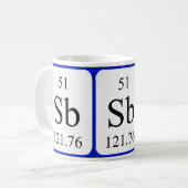 Tasse de blanc de l'élément 51 - antimoine (Devant gauche)