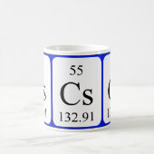 Tasse de blanc de l'élément 55 - césium (Centre)