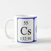 Tasse de blanc de l'élément 55 - césium (Gauche)