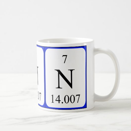 Tasse de blanc de l'élément 7 - azote (Droite)