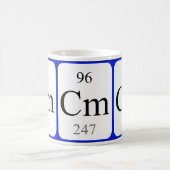 Tasse de blanc de l'élément 96 - curium (Centre)