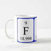 Tasse de blanc de l'élément 9 - fluor (Gauche)